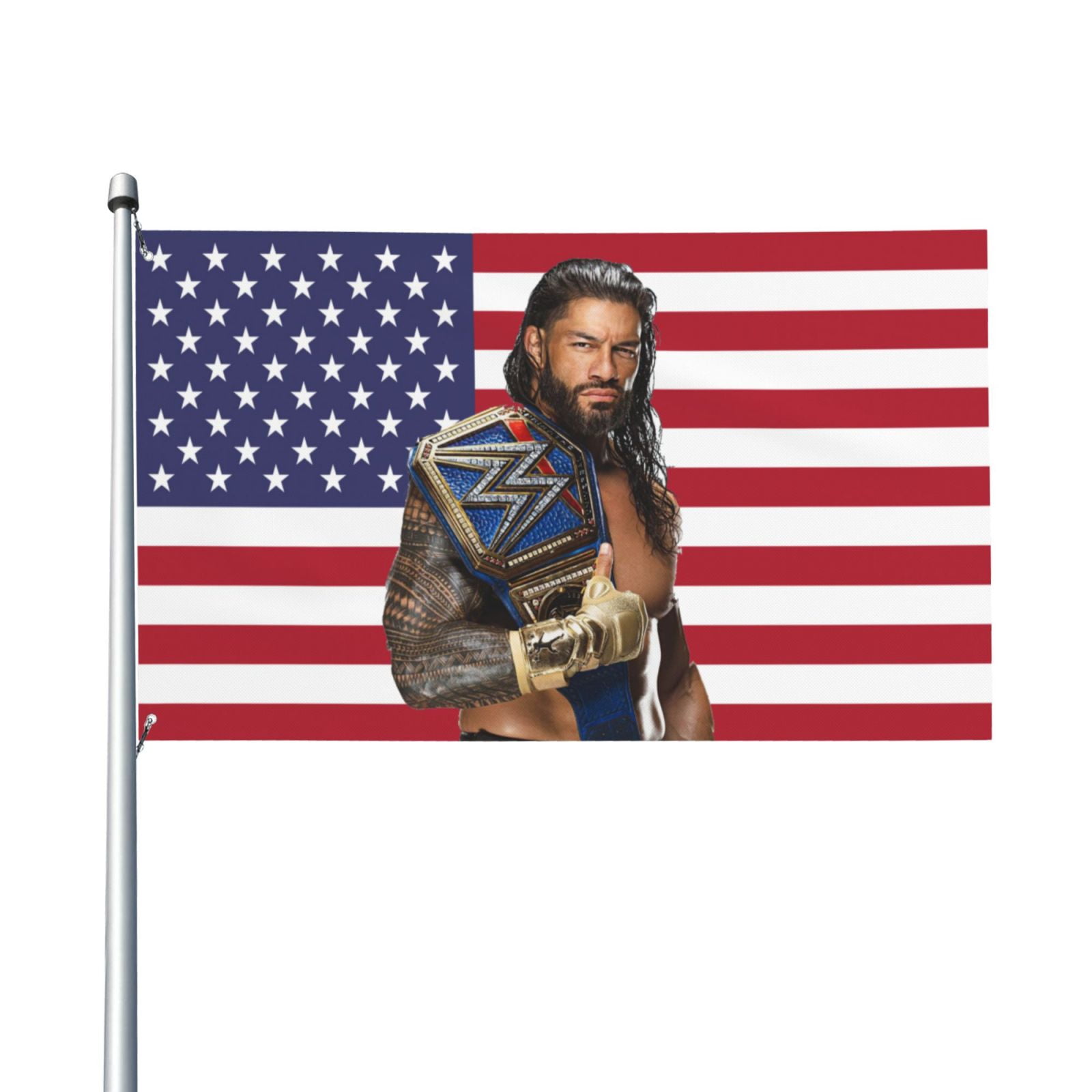 Roman Reigns Flags 3x5 Ft, Outdoor Banner For Outside With 2 Brass Grommets, Uv Protection Fade Resistant For Indoor Outdoor