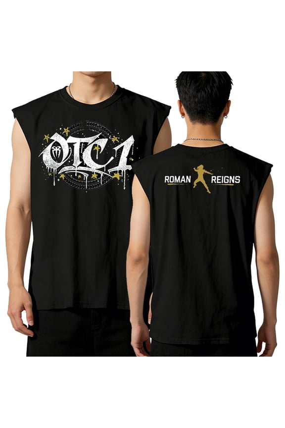 Roman Reigns Gold OTC1 Tank Tops Unisex Sleeveless Gym Vest Women Men Streetwear Tops