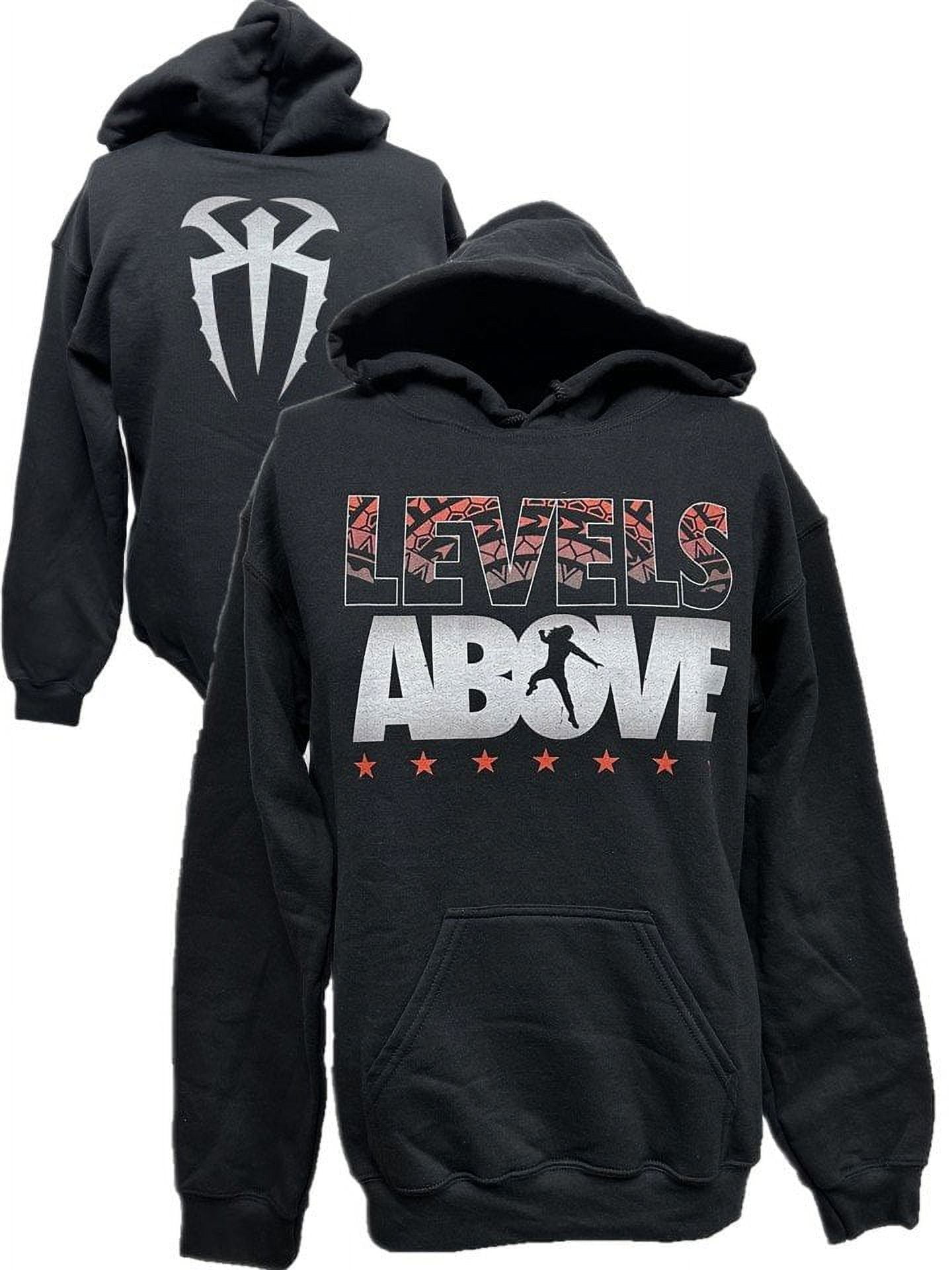 Roman Reigns Levels Above Black Pullover Hoody Walmart