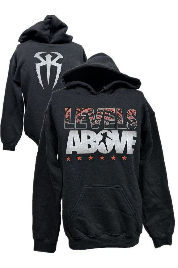 Roman Reigns Levels Above Black Pullover Hoody