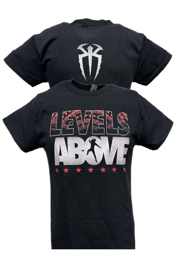 Roman Reigns Levels Above Black T-shirt