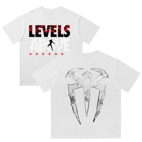 Roman Reigns Levels Above Cotton T-shirt Streetwear Short Sleeve Casual Fashion Tee