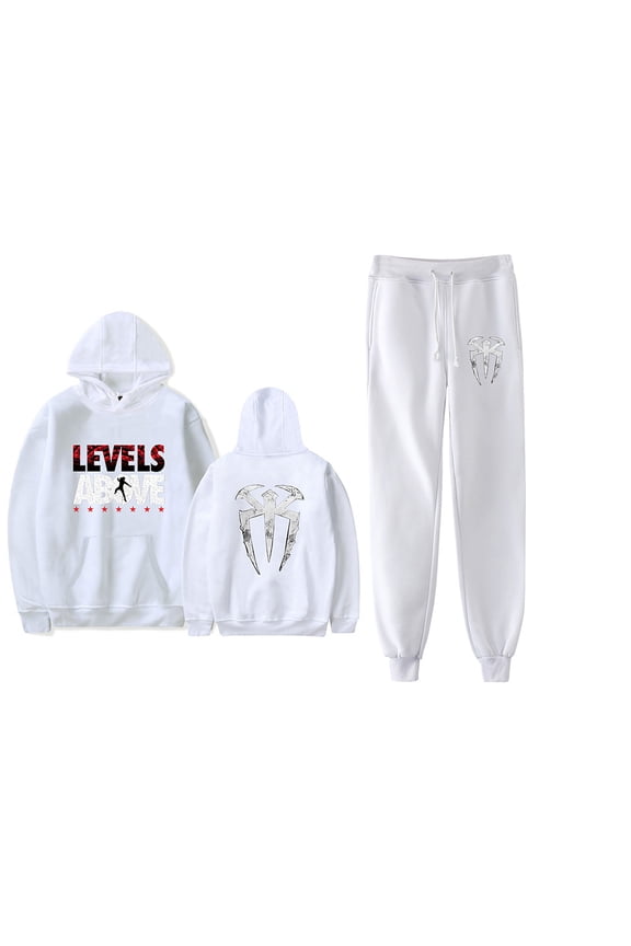 Roman Reigns Levels Above Hoodies Pants 2 Pieces Sets Casual Sweatshirt Sweatpant 2 Piece Suit