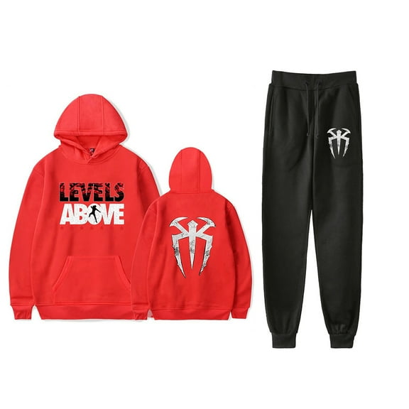 Roman Reigns Levels Above Hoodies Pants 2 Pieces Sets Casual Sweatshirt Sweatpant 2 Piece Suit