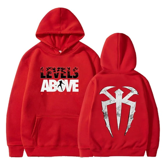 Roman Reigns Levels Above Pullover Hoodie Long Sleeve Streetwear Women Men Hooded Sweatshirt
