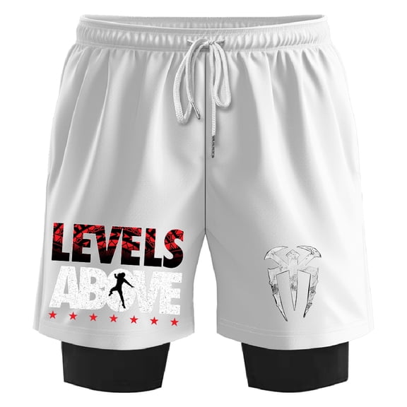 Roman Reigns Levels Above Sweatshorts Women Men's 2 in 1 Running Shorts Outdoor Sportwear