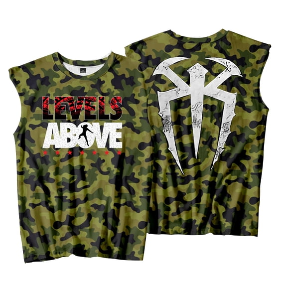 Roman Reigns Levels Above Tank Tops Sleeveless Sport Gym Vest Women Men Trendy Outdoor Sportwear