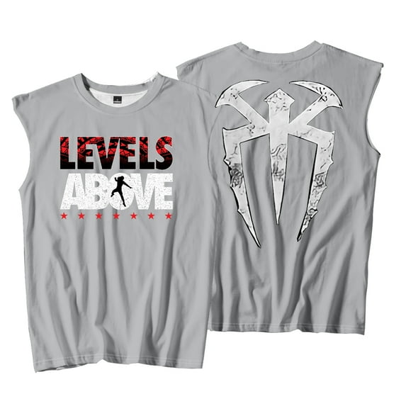 Roman Reigns Levels Above Tank Tops Sleeveless Sport Gym Vest Women Men Trendy Outdoor Sportwear