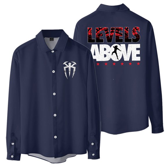 Roman Reigns Levels Above Women Blouse Men's Shirts Long Sleeve T-shirt Casual Style Trendy Outfits