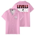 thumbnail image 1 of Roman Reigns Levels Above Women Men's Short Sleeve Button-up Shirts Casual T-shirt Trendy Outfits, 1 of 2