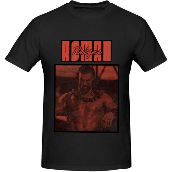 Roman Reigns Man Short Sleeve Cotton Comfortable T-Shirts Crew Neck Top Funny Fashion Graphic Tees Classic Clothing Tshirts