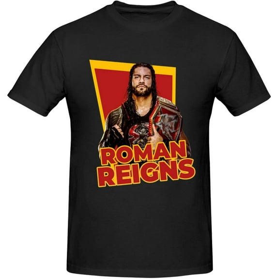 Roman Reigns Man Short Sleeve Cotton Comfortable T-Shirts Crew Neck Top Funny Fashion Graphic Tees Classic Clothing Tshirts