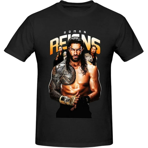 Roman Reigns Man Short Sleeve Cotton Comfortable T-Shirts Crew Neck Top Funny Fashion Graphic Tees Classic Clothing Tshirts