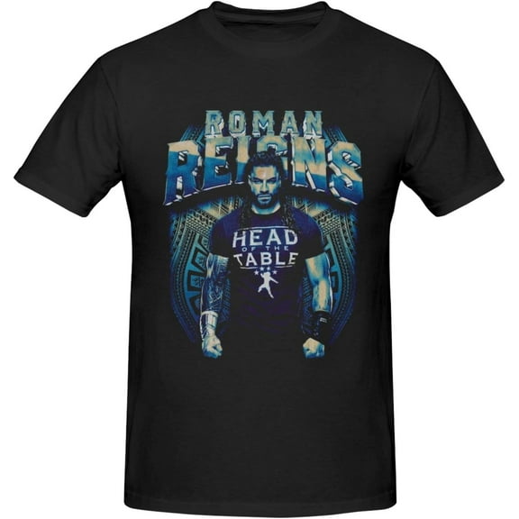 Roman Reigns Man Short Sleeve Cotton Comfortable T-Shirts Crew Neck Top Funny Fashion Graphic Tees Classic Clothing Tshirts