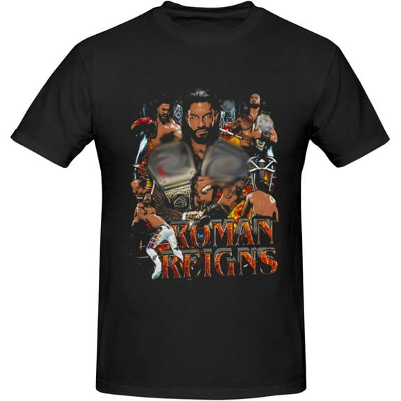 Roman Reigns Man Short Sleeve Cotton Comfortable T-Shirts Crew Neck Top Funny Fashion Graphic Tees Classic Clothing Tshirts