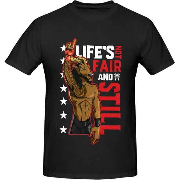 Roman Reigns Man Short Sleeve Cotton Comfortable T-Shirts Crew Neck Top Funny Fashion Graphic Tees Classic Clothing Tshirts