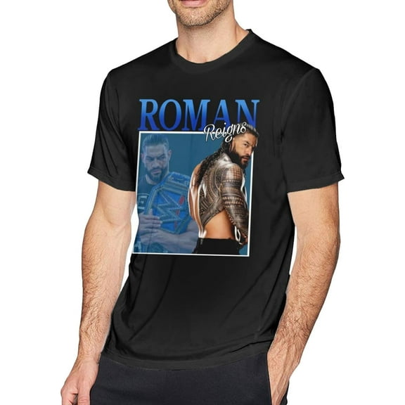 Roman Reigns Men's T-Shirt Fashion Crewneck Cotton Short Sleeve for Men's T Shirt