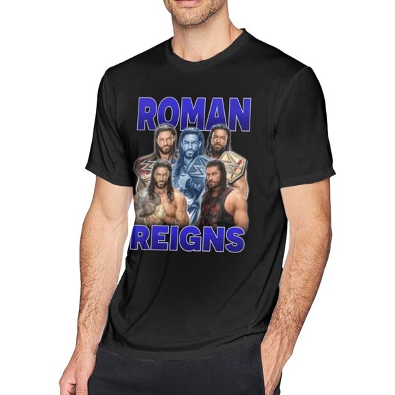 Roman Reigns Men's T-Shirt Fashion Crewneck Cotton Short Sleeve for Men's T Shirt