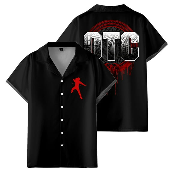 Roman Reigns OTC Women Men's Short Sleeve Button-up Shirts Casual T-shirt Trendy Outfits