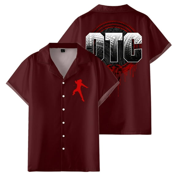 Roman Reigns OTC Women Men's Short Sleeve Button-up Shirts Casual T-shirt Trendy Outfits