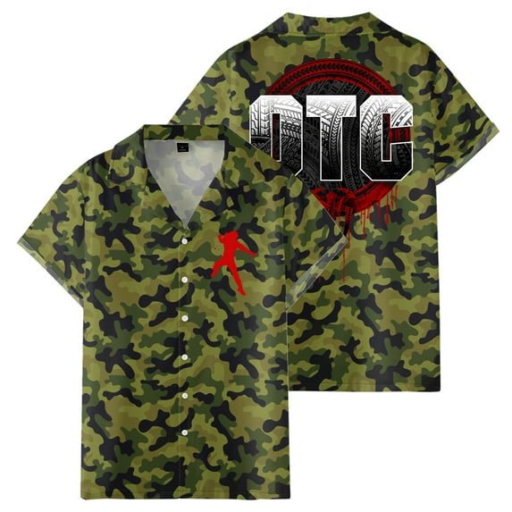 Roman Reigns OTC Women Men's Short Sleeve Button-up Shirts Casual T-shirt Trendy Outfits