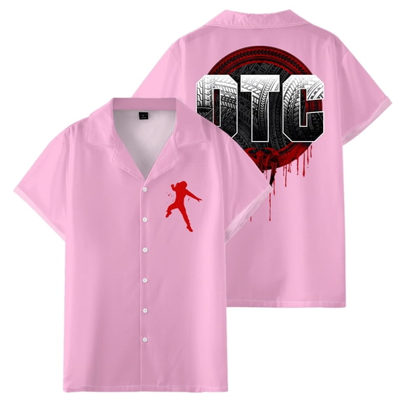 Roman Reigns OTC Women Men's Short Sleeve Button-up Shirts Casual T-shirt Trendy Outfits