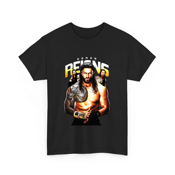 Roman Reigns Three Pose Boys Kids Youth Black T-shirt-TH36878
