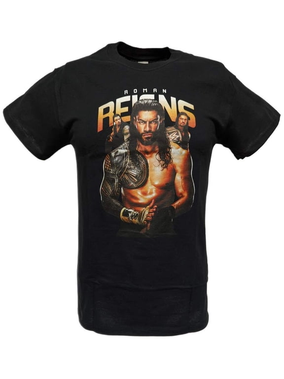 Roman Reigns Three Pose Boys Kids Youth Black T-shirt