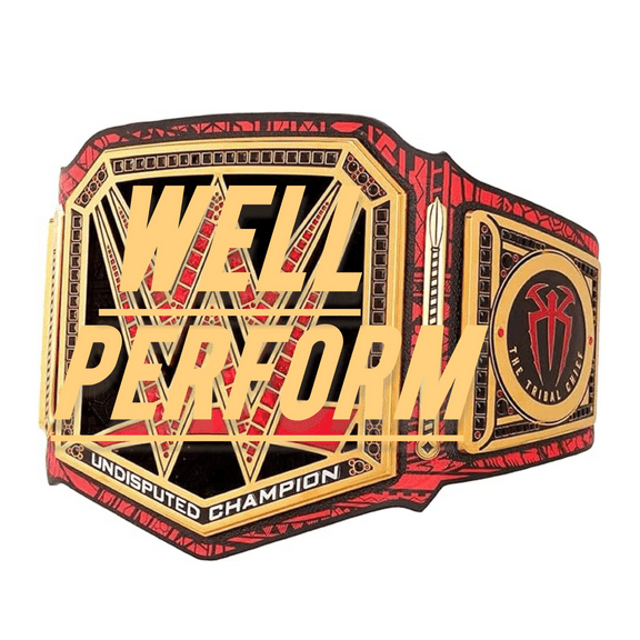 Roman Reigns Undisputed Wrestling Title Belt Replica, World Heavyweight Championship Belt - Adult Size Adjustable Strap - 52 Inches