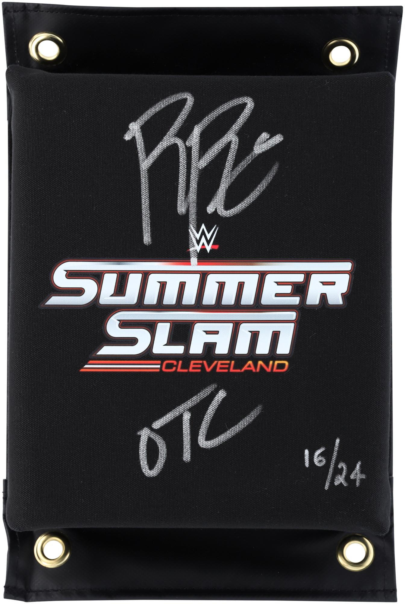 Roman Reigns WWE Autographed 2024 SummerSlam Replica Turnbuckle Corner