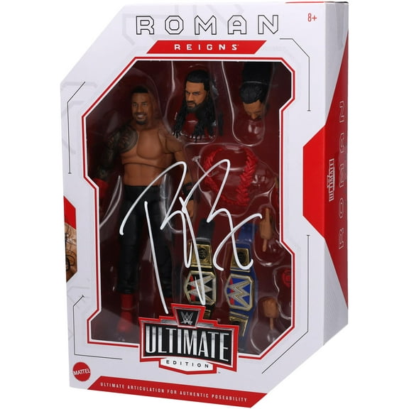 Roman Reigns WWE Autographed Mattel Ultimate Edition Wave 20 Action Figure - Fanatics Authentic Certified
