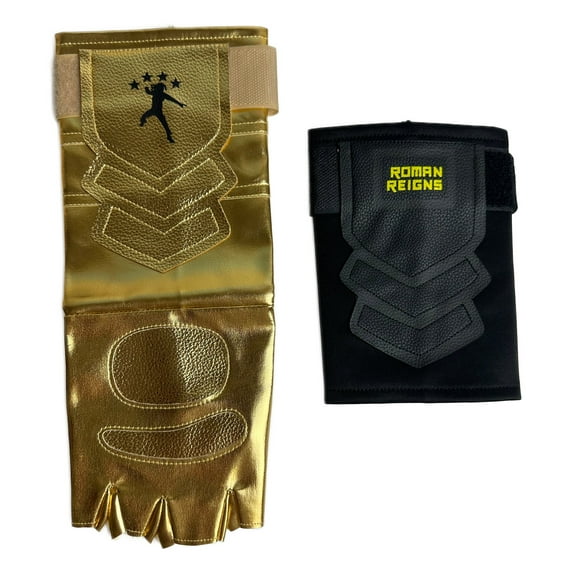 Roman Reigns WWE Superman Punch Glove Wristband Set Tribal Chief Gold