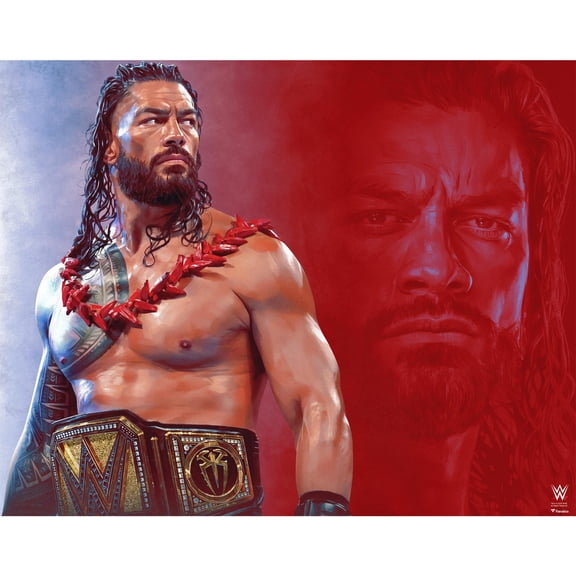 Roman Reigns WWE Unsigned 16" x 20" Photo Print - Art by Brian Konnick