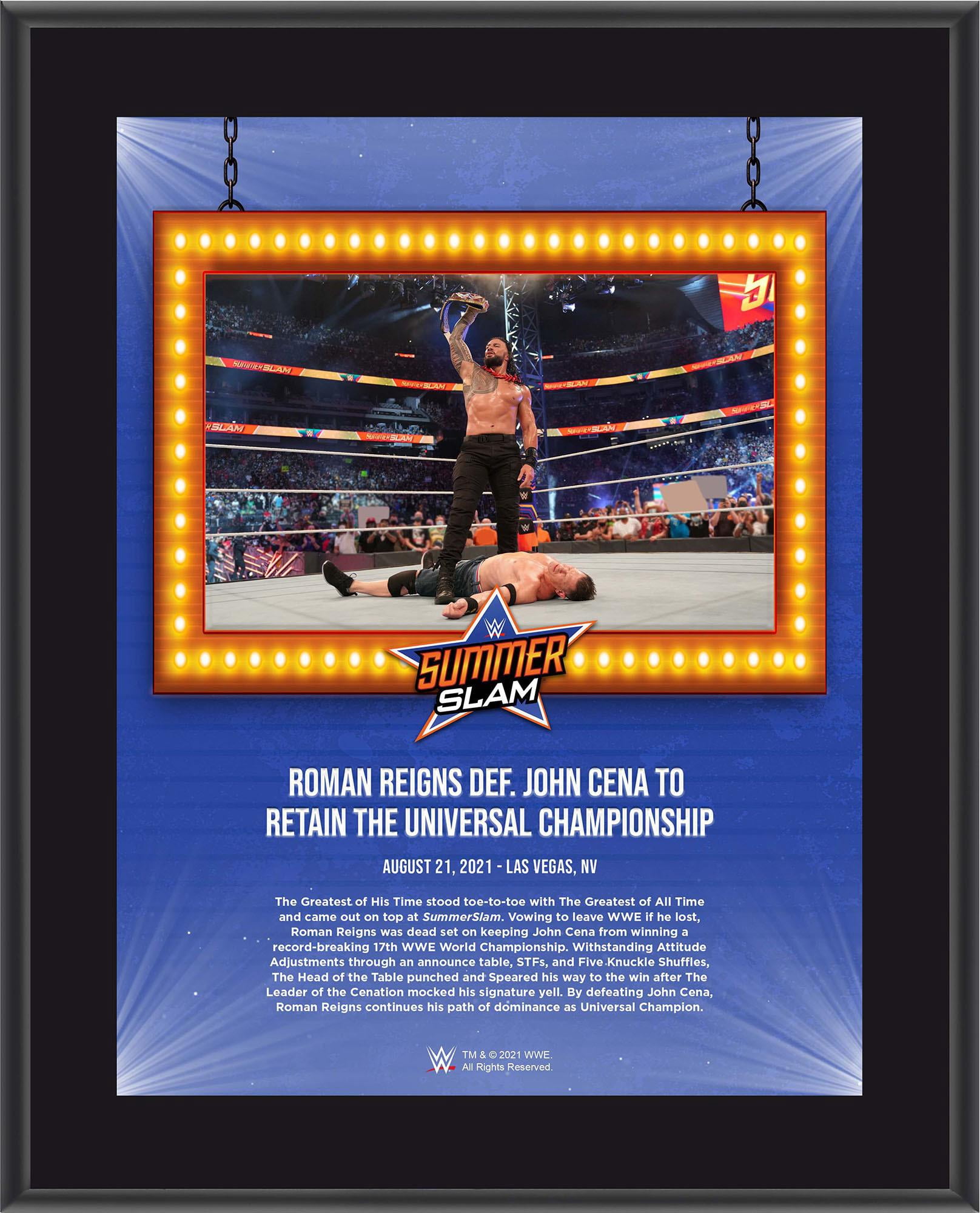 Roman Reigns World Wrestling Entertainment 10.5" x 13" 2021 SummerSlam