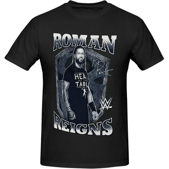 Roman Reigns Youth & Adult Men Short-Sleeve Cotton T-Shirts, Crew Neck Top Clothing Shirt for Men