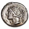 thumbnail image 1 of Roman Republic AR Denarius L. Cassius (C.102 BC) XF (Cr-321/1), 1 of 2