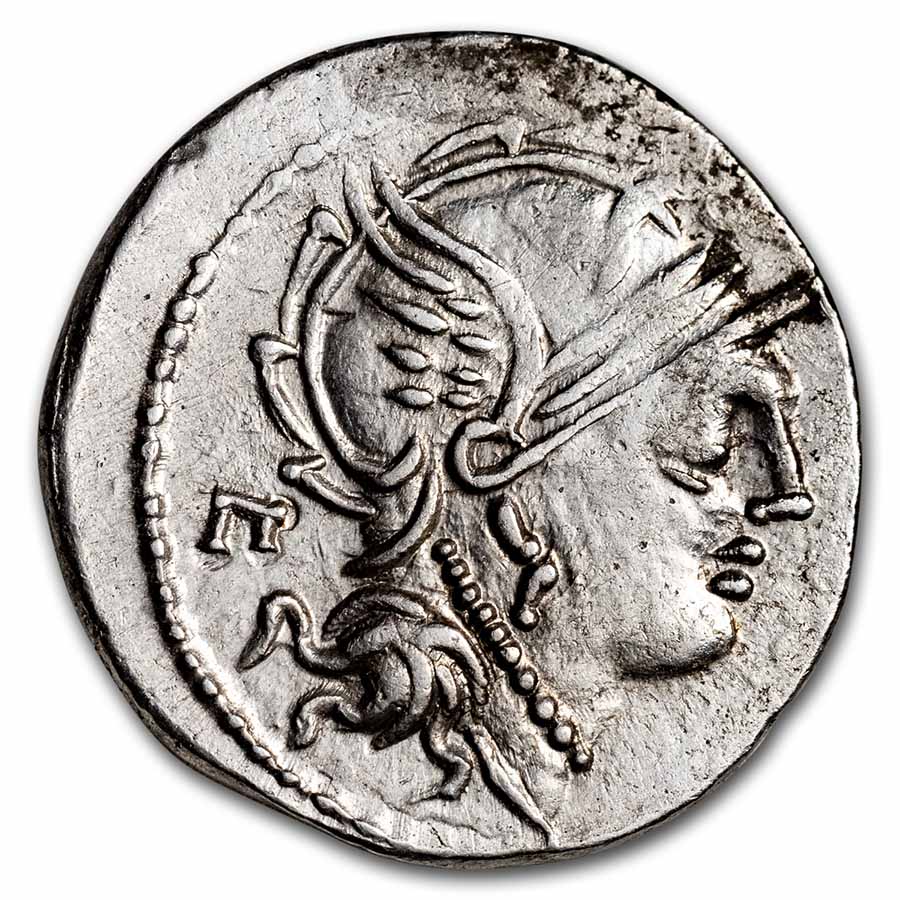 Servillus Roman Republic Silver Denarius 100 BC M.Servilius C.f. VF - Walmart.com