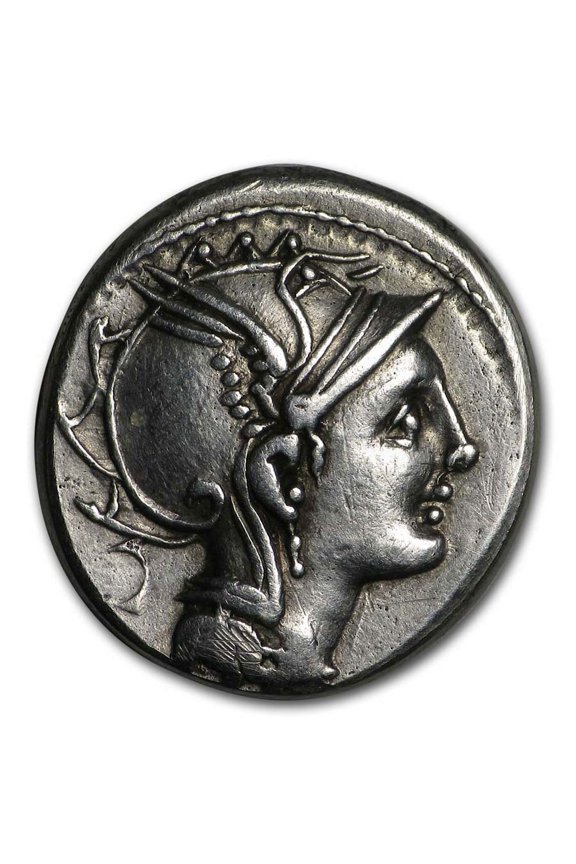 Roman Republic Silver Denarius (111-110 BC) VF (Cr-299/1a)