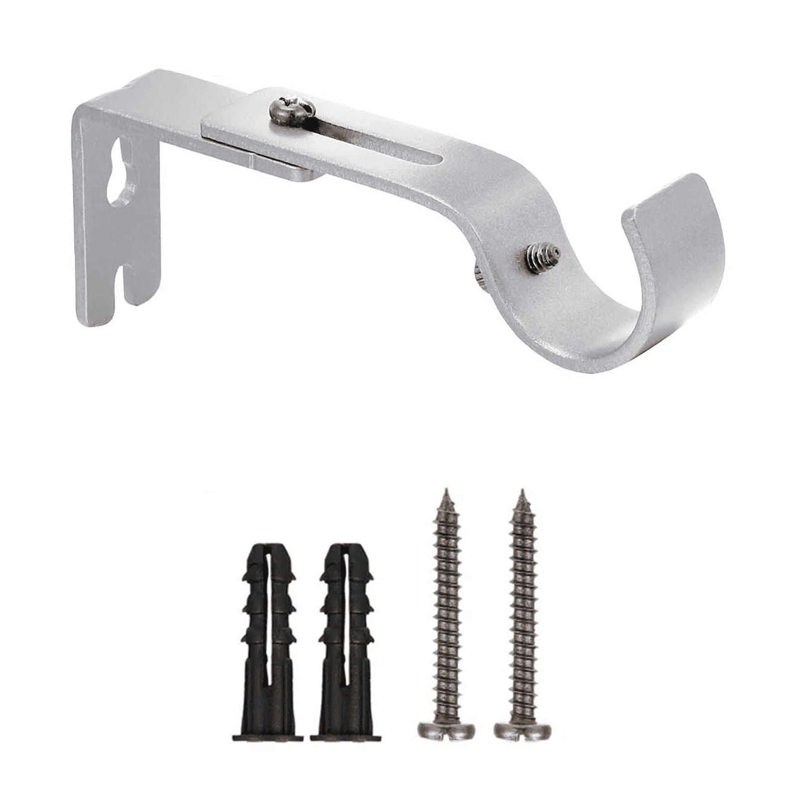 Roman Rod Bracket, Silver, Adjustable Curtain Rod Brackets Wall Mounted ...
