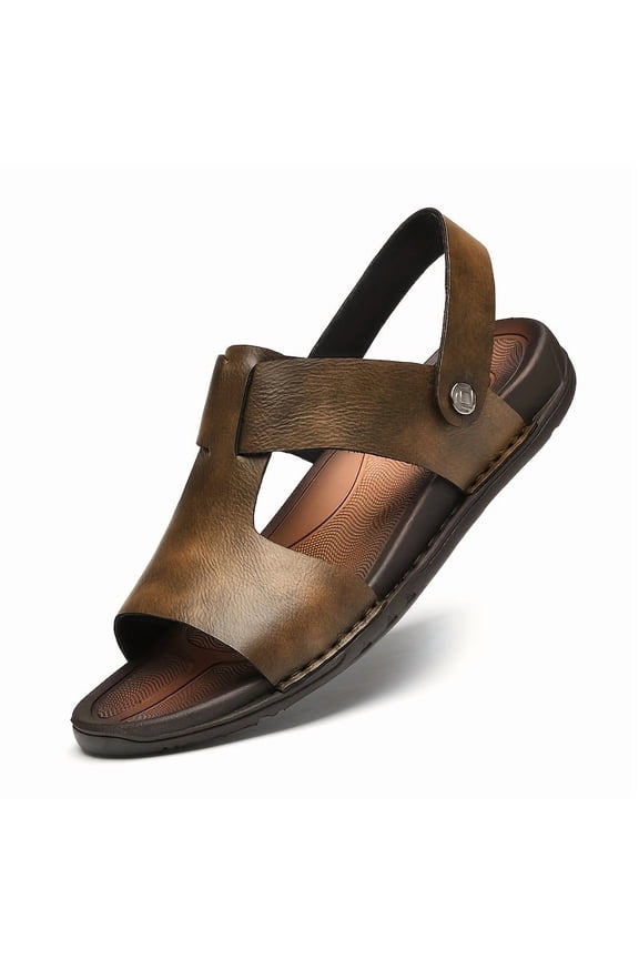Roman Sandals Men'S 2026 New Men'S Sandals Summer Genuine Versatile Fashion Casual Beach Shoes Men'S Trend