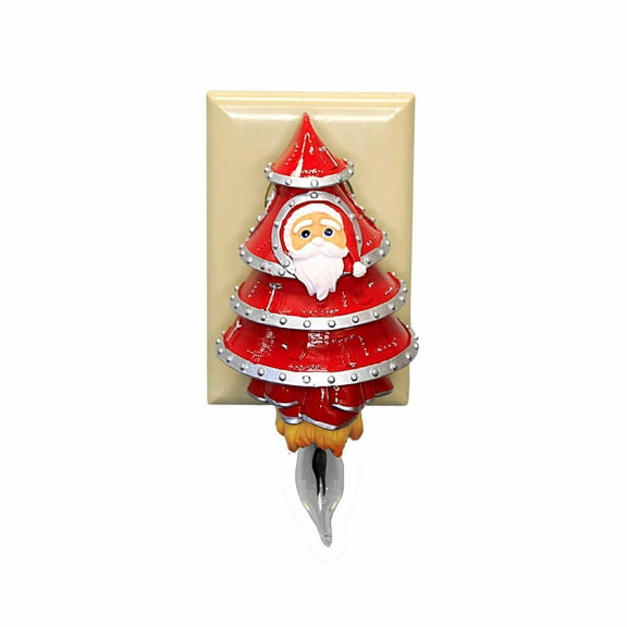 Roman Santa in Spaceship Nightlight, 6.5-inch Height, Seasonal Lighting Decoration