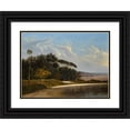 thumbnail image 1 of Roman School 14x11 Black Ornate Wood Framed Double Matted Museum Art Print Titled: A View of the Roman Campagna with the Claudio Aqueduct (Second Half of the 19th Century), 1 of 5