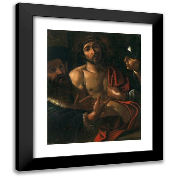 Roman School 15x18 Black Modern Framed Museum Art Print Titled - Here Man (About 1610-1620)