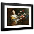 thumbnail image 1 of Roman School 17x15 Black Modern Framed Museum Art Print Titled - A Young Woman Carrying a Basket of Flowers (17th Century), 1 of 5