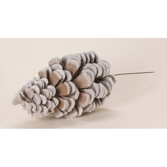 Roman Set of 4 Frosted Brown Artificial Pine Cone Christmas Picks 22"
