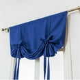 thumbnail image 1 of Roman Shade Curtain Beige Tie-Up Window Curtain Thermal Insulated Rod Pocket Shade for Small Windows Bathroom Kitchen,window curtain,roman shade,insulated curtain,Blue 2,1Pc, 1 of 5