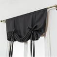 thumbnail image 1 of Roman Shade Curtain Beige Tie-Up Window Curtain Thermal Insulated Rod Pocket Shade for Small Windows Bathroom Kitchen,window curtain,roman shade,insulated curtain,Black,1Pc, 1 of 5