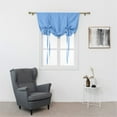 thumbnail image 1 of Roman Shade Curtain Beige Tie-Up Window Curtain Thermal Insulated Rod Pocket Shade for Small Windows Bathroom Kitchen,window curtain,roman shade,insulated curtain,Blue 1,1Pc, 1 of 5