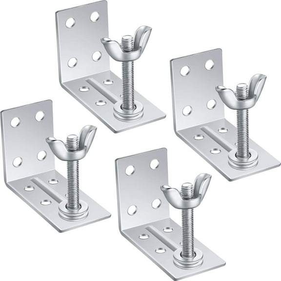 Roman Shade Wall l Bracket and Wingnut Ceiling or Wall Mount Brackets Mounting Installation L-mounts for Roman Shade Home Window Drapery Use(4 Pieces)