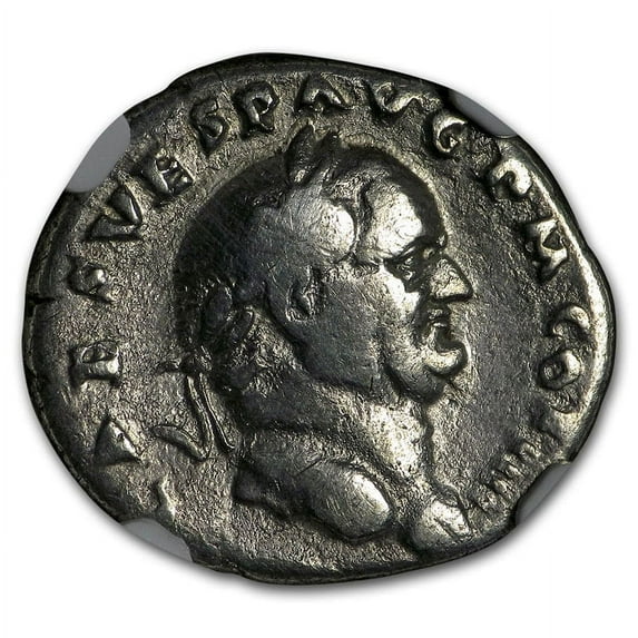 Roman Silver Denarius Emperor Vespasian (69-79 AD) Fine NGC